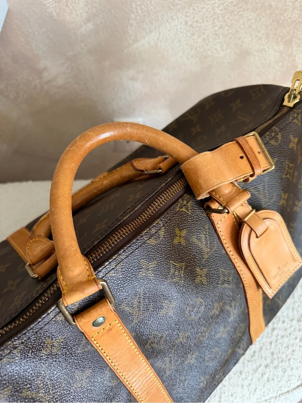 Louis Vuitton Brown Monogram Keepall 50